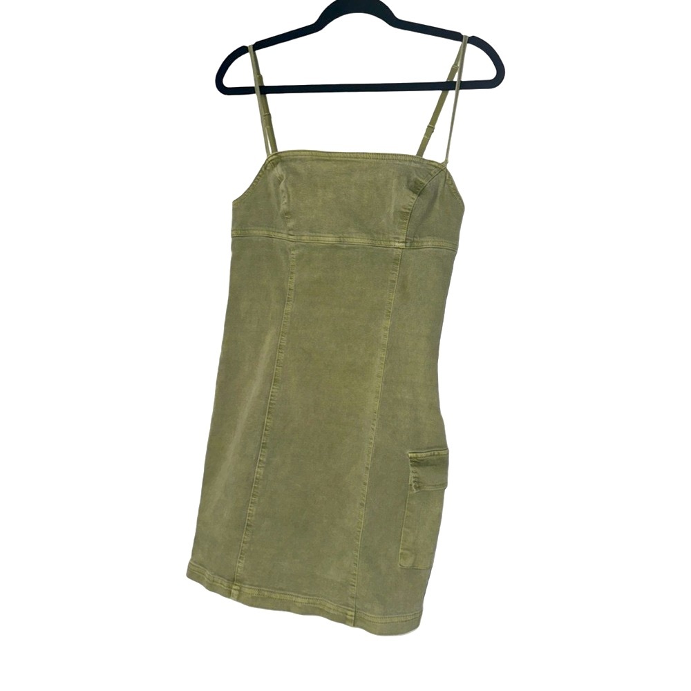 UO Olive Green Sleeveless cargo Dress